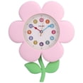 thumbnail image 1 of REGALWOVEN Flower Design Wall Clock, Silent Non Ticking Colorful Numbers Clocks Pink 15 x 12 x 2.8 inch, 1 of 5