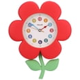 thumbnail image 1 of REGALWOVEN Flower Design Wall Clock, Silent Non Ticking Colorful Numbers Clocks Red 15 x 12 x 2.8 inch, 1 of 5