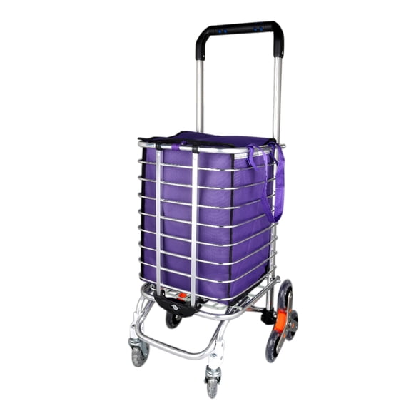 REGALWOVEN Folding Shopping Cart Utility Lightweight Stair Climbing Grocery Cart with Rolling Swivel Wheels