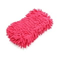 thumbnail image 1 of REGALWOVEN Fuchsia Microfiber Chenille Car Wash Sponge Care Washing Brush Pad Cleaning Tool, 1 of 4
