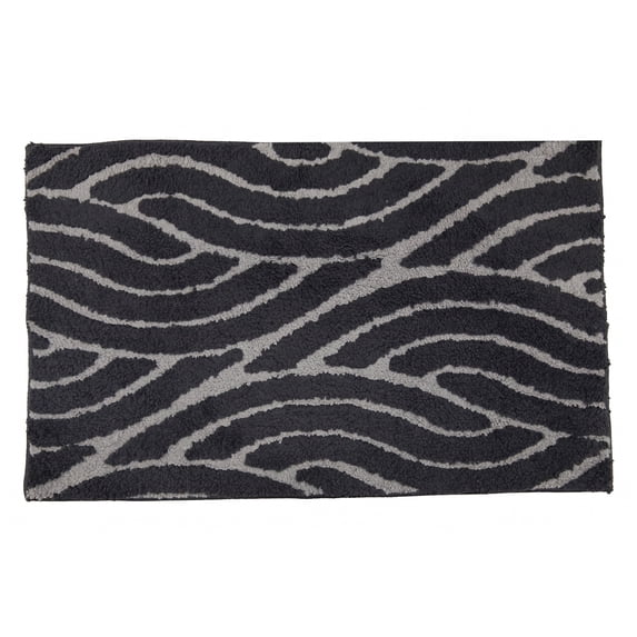 REGALWOVEN Geometric Bathroom Rug - 3D Textured Plush Bath Mat, Ultra Soft Absorbent Microfiber Shower Rug,Machine Washable Grey 32" x 20"