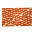 thumbnail image 1 of REGALWOVEN Geometric Bathroom Rug - 3D Textured Plush Bath Mat, Ultra Soft Absorbent Microfiber Shower Rug,Machine Washable Orange 24" x 16", 1 of 6