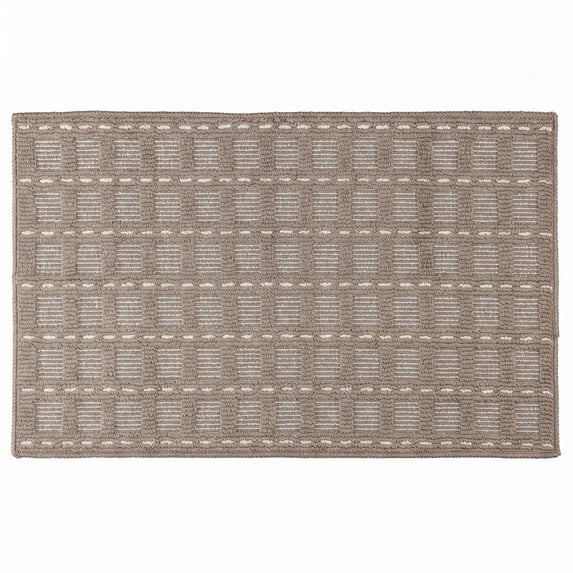 REGALWOVEN Geometric Door Mat Indoor Outdoor Waterproof Welcome Mat for Front Door, Non-Slip Entryway Rug, Washable Floor Mat Brown 32" x 20"
