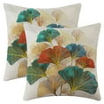thumbnail image 1 of REGALWOVEN Ginkgo Leaf Pattern Throw Pillow Covers Set of 2 Boho Style Decorative Couch Bed for Living Room Flower-4 18" x 18", 1 of 6