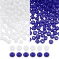 thumbnail image 1 of REGALWOVEN Glass Beads Loose Tiny Round Mini Beads for Bracelet Earring Rings Jewelry Making Dark Blue/White, 1 of 6