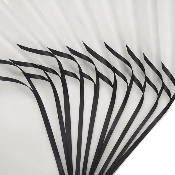 REGALWOVEN Black Bordered Wrapping Paper Sheets, Waterproof Flower Wrapping Paper, Luxury Matte Bouquet Gift Wrap White Black 22" x 22"