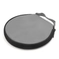 thumbnail image 1 of REGALWOVEN  Gray Zipper Closure Round CD Discs Holder Bag Storage Carry Case Wallet for Car, 1 of 3