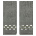 thumbnail image 1 of REGALWOVEN Hand Towels Embroidered Bow Pattern Decorative Towel Cotton Absorbent Soft Hand Towel Set for Bathroom Brown 2-Piece, 1 of 5