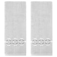 thumbnail image 1 of REGALWOVEN Hand Towels Embroidered Bow Pattern Decorative Towel Cotton Absorbent Soft Hand Towel Set for Bathroom Grey 2-Piece, 1 of 5