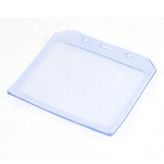 REGALWOVEN Horizontal Transparent Plastic ID Card Name Badges Holder Pocket