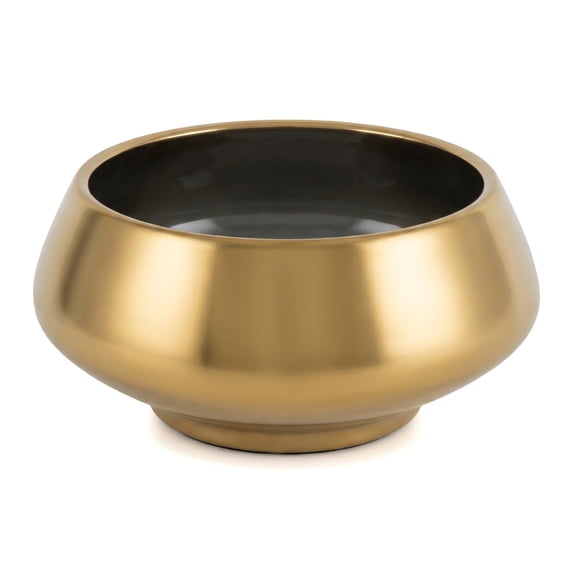 REGALWOVEN Irregular Ceramic Decorative Bowl Style Planter & Catchall Tray for Keys, Modern Centerpiece Bowl for Home Decor Gold 6.1"L x 6.1"W x 2.8"H