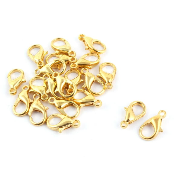 REGALWOVEN Jewelry Metal Bracelet Necklace Lobster Clasp Hook Chains Gold Tone 20 Pcs