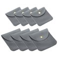 thumbnail image 1 of REGALWOVEN Jewelry Pouches with Snap Button, Velvet Jewelry Portable Storage Dark Grey, 1 of 6