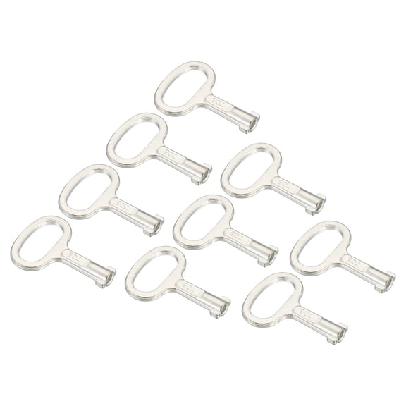 REGALWOVEN Key Shape Socket Spanner Key, 8 Pack Electrical Cabinet Gas Water Meter Switch Key, Silver