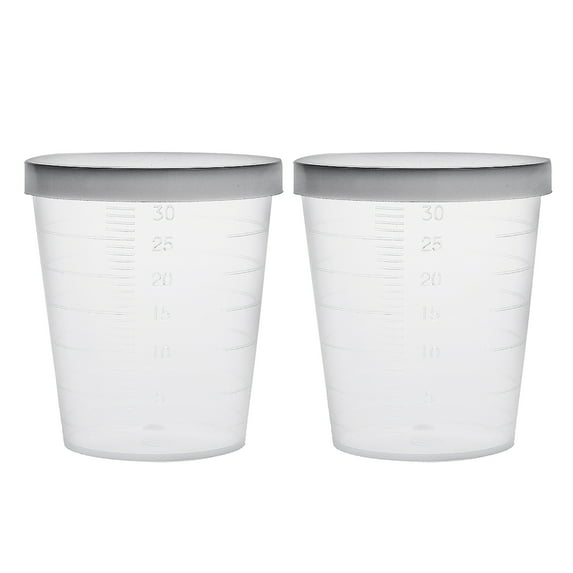 Kitchen Laboratory 30ml Plastic Measuring Cup 2pcs w Cap