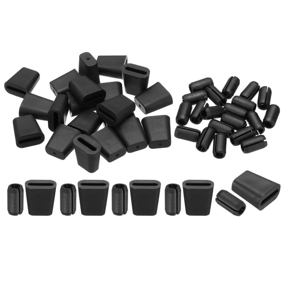 REGALWOVEN Kitchen Sink Rack Feet, Rubber Square Sink Protector Feet with Bumpers Cover Black 19 x 18 mm