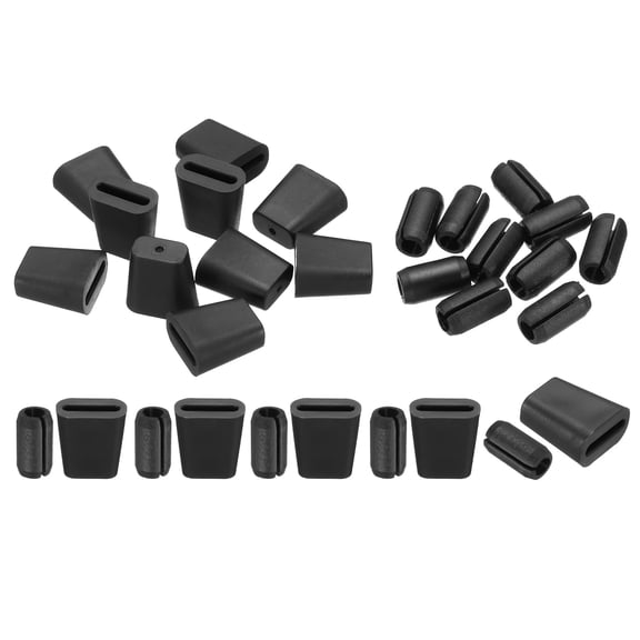 REGALWOVEN Kitchen Sink Rack Feet, Rubber Square Sink Protector Feet with Bumpers Cover Black 19 x 18mm