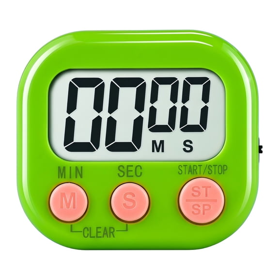 REGALWOVEN Kitchen Timer, Loud Alarm Clock Magnetic Backing Stand Cooking Timers, Digital Timer Teacher Supplies for Kitchen and Study Green