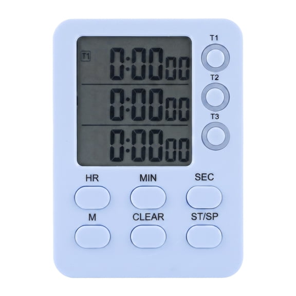 REGALWOVEN Kitchen Timer, Loud Alarm Clock Magnetic Backing Stand Cooking Timers, Digital Timer Teacher Supplies for Study and Training Blue