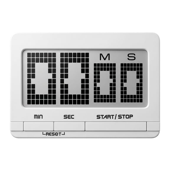 REGALWOVEN Kitchen Timer, Loud Alarm Clock Magnetic Backing Stand Cooking Timers, Digital Timer Teacher Supplies for Study and Work White A