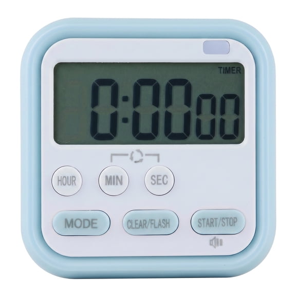 REGALWOVEN Kitchen Timer, Loud Alarm Clock Magnetic Backing Stand Cooking Timers, Digital Timer Teacher Supplies for Work and Training Blue