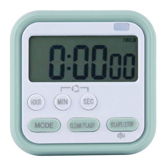 REGALWOVEN Kitchen Timer, Loud Alarm Clock Magnetic Backing Stand Cooking Timers, Digital Timer Teacher Supplies for Work and Training Green