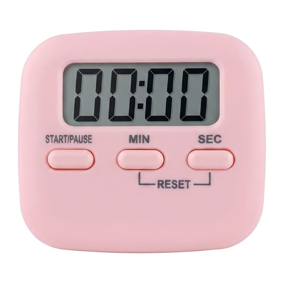 REGALWOVEN Kitchen Timer with Loud Alarm, Magnetic Backing and Stand, Digital Cooking Timer for Kitchen and Work Pink