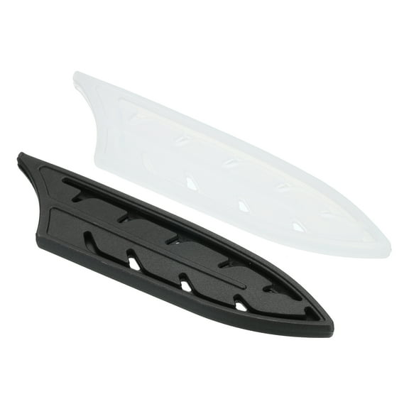 REGALWOVEN Knife Sheaths for Kitchen Knife, 2Pcs Knife Guard, Black & Transparent