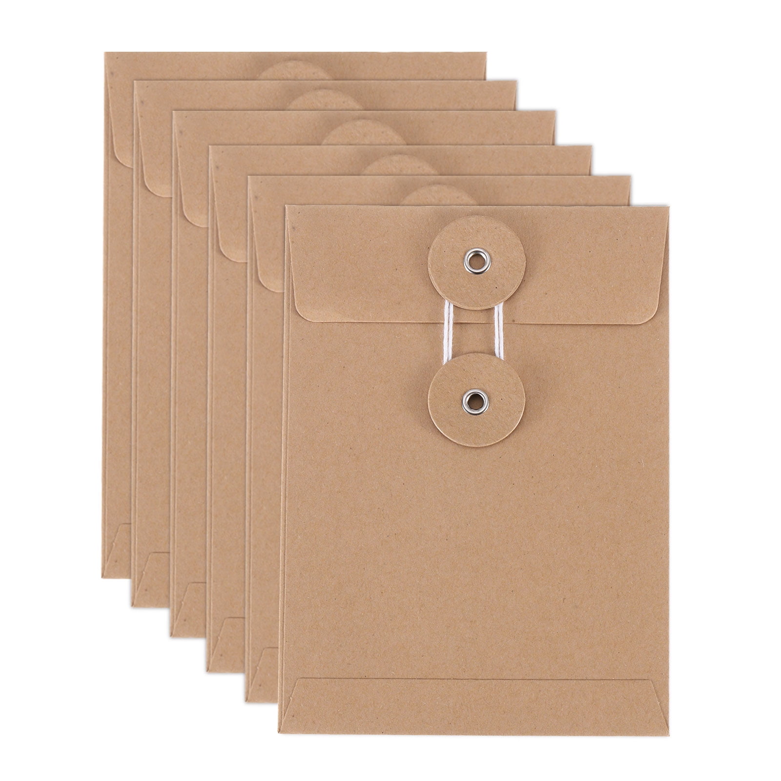 REGALWOVEN Kraft Paper Envelope with String Tie Closure Brown 5.5x4 ...