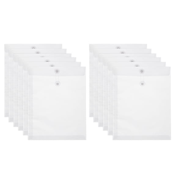 REGALWOVEN Kraft Paper Envelope with String Tie Closure Transparent 11.7x8.3 Inch