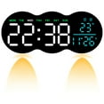 thumbnail image 1 of REGALWOVEN 2 Pcs LED Digital Wall Clock with Large Display and Remote Control Multicolor 11 Inch, 1 of 6