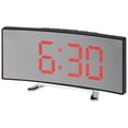 thumbnail image 1 of REGALWOVEN LED Mirror Alarm Clock for Bedroom, Alarm Clocks with Big Numbers Display, Temperature, Snooze for Deep Sleepers Red, 1 of 6