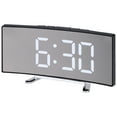 thumbnail image 1 of REGALWOVEN LED Mirror Alarm Clock for Bedroom, Alarm Clocks with Big Numbers Display, Temperature, Snooze for Deep Sleepers White, 1 of 6