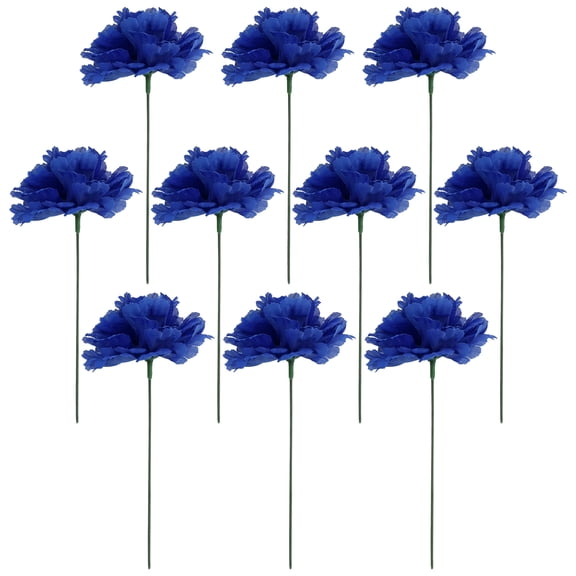 REGALWOVEN Large Artificial Carnation Bouquets, Silk Carnations with Detachable Heads for Mother's Day ["Dark Blue"]