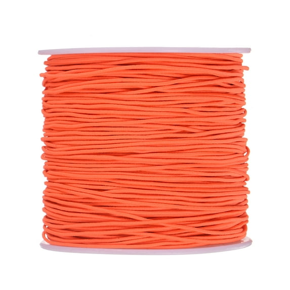 REGALWOVEN Latex Elastic String for Bracelet Satin Decorative Stretchy Cord Thread for DIY Orange