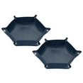 thumbnail image 1 of REGALWOVEN Leather Valet Tray Foldable Catchall Holder for Desktop Storage Blue, 1 of 7