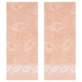 thumbnail image 1 of REGALWOVEN Leaves Pattern Bathroom Hand Towels, Soft Absorbent Decorative Hand Towel for Hand, Face, Kitchen, Hotel and Spa Light Salmon 2-Piece, 1 of 5