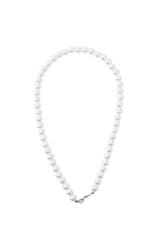 Lobster Hook Faux Pearl Princess Necklace White for Women