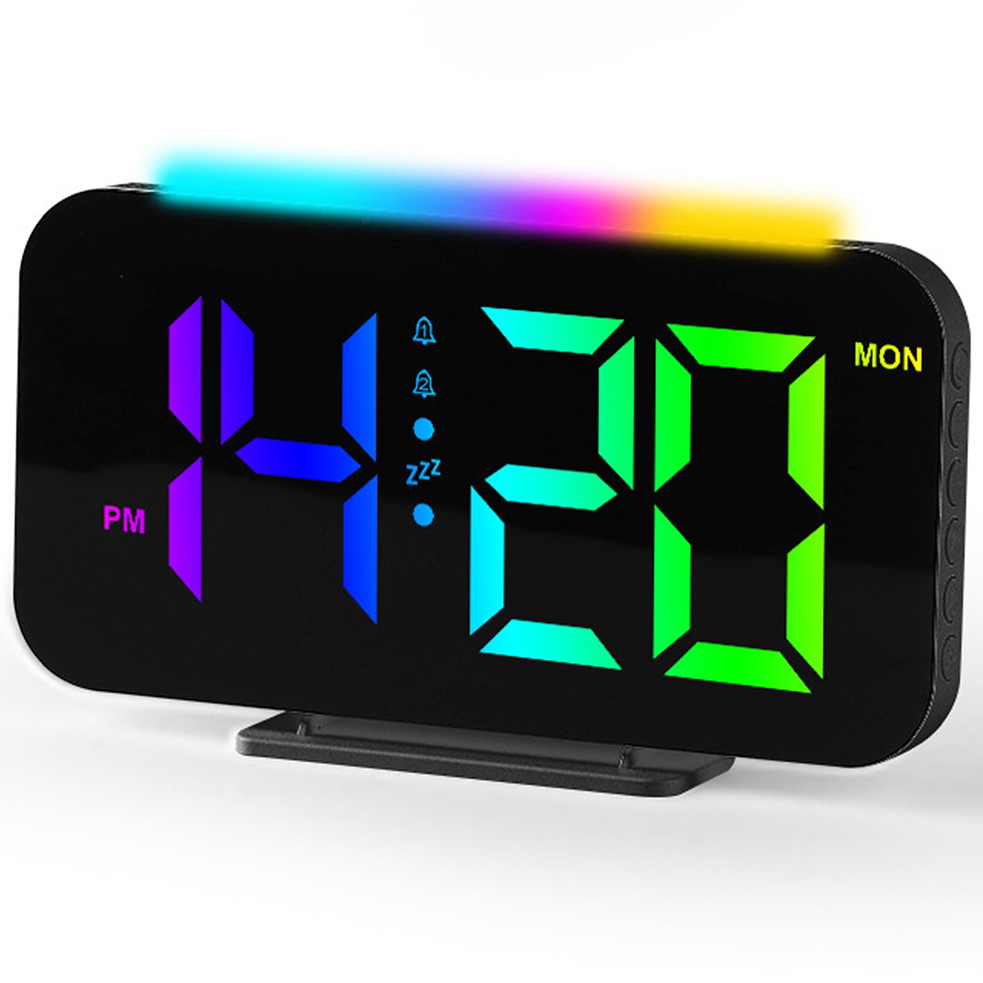 REGALWOVEN Loud Alarm Clock, Adjustable Volume, Large LED Display ...