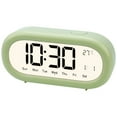 thumbnail image 1 of REGALWOVEN Loud Alarm Clock for Heavy Sleepers Three Alarms Battery Powered, Large LED Display for Bedroom, Dorm Room Light Green 5.9"L x 1.77"W x 2.75"H, 1 of 6