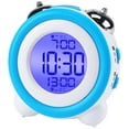 thumbnail image 1 of REGALWOVEN Loud Alarm Clock for Heavy Sleepers, Dual Alarms, Backlight, Creative Design for Home Decor Light Blue 4.3"L x 2.4"W x 4.3"H, 1 of 5