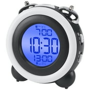REGALWOVEN Loud Alarm Clock for Heavy Sleepers, Dual Alarms, Backlight, Creative Design for Home Decor White 4.3"L x 2.4"W x 4.3"H