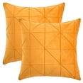 thumbnail image 1 of REGALWOVEN Luxury 3D Diamond Velvet Throw Pillow Covers Pack of 2 Geometric Soft Decorative Cushion Case for Sofa Bed Living Room Yellow 18" x 18", 1 of 6