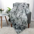thumbnail image 1 of REGALWOVEN Luxury Faux Fur Bed Blanket 60"x 78" Throw Blankets for Couch Bed, Gray, 1 of 6