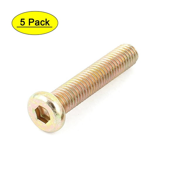 REGALWOVEN M8 x 40mm Threaded 1.25mm Pitch Hex Socket Head Cap Screws Bolts 5Pcs