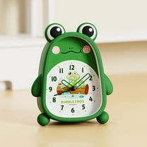 REGALWOVEN Mechanical Alarm Clock, Non-Tick Movement, Three-dimensional Frog Shape Design, Night Light for Teens Dark Green 4.1"L x 1.6"W x 5.5"H