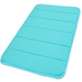 thumbnail image 1 of REGALWOVEN Memory Foam Absorbent Bath Shower Rug Non-slip Thicker Doormat, 24"x16" Turquoise Blue, 1 of 7