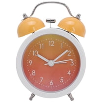 REGALWOVEN Metal Alarm Clock Gradient Colorful Design, Lound Clear Alarms for Bedroom, Living Room Yellow 3.3"L x 2.0"W x 5.1"H