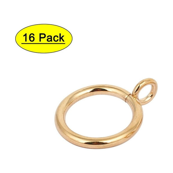 REGALWOVEN Metal Drapes Curtain Eyelet Rings Gold Tone 1" Inner Diameter 16pcs