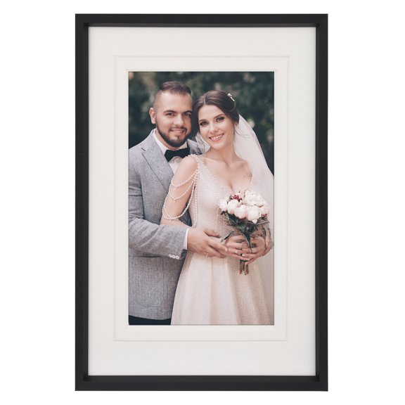 REGALWOVEN Metal Picture Stylish Tabletop Display Frame for Wedding Photos and Posters Family Decor Black 4x6